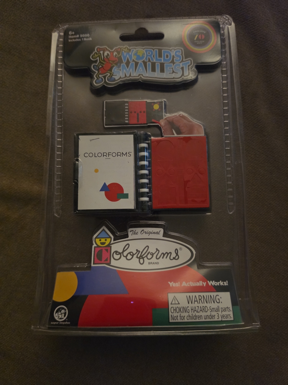 Colorforms World's Smallest Colorforms Mini Playset - Red & Black